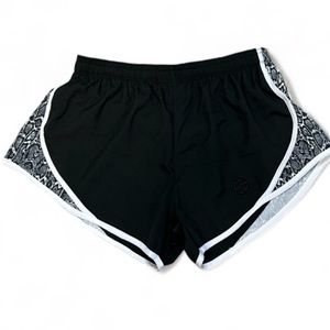 Simply Southern Black Snakeskin Print Athletic Shorts Lined Tie Waist Size M NWT